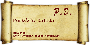 Puskás Dalida névjegykártya